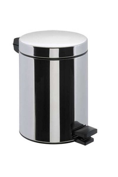 Bastonlu Coș de gunoi metalic Inox 5 lt