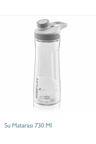 HOBBY LİFE 730ml Gray-Grey Transparent Sports School Office Water Bottle