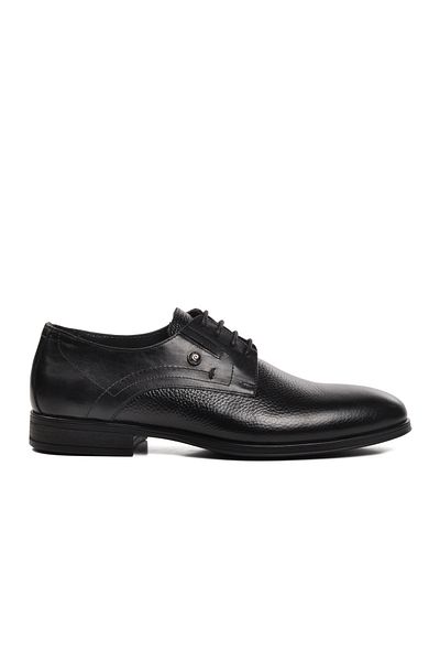 Pierre Cardin 63581 Μαύρα ανδρικά κλασικά παπούτσια από γνήσιο δέρμα