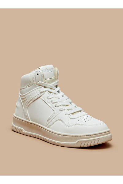Missy Solid High Top Sneakers with Lace-Up Closure