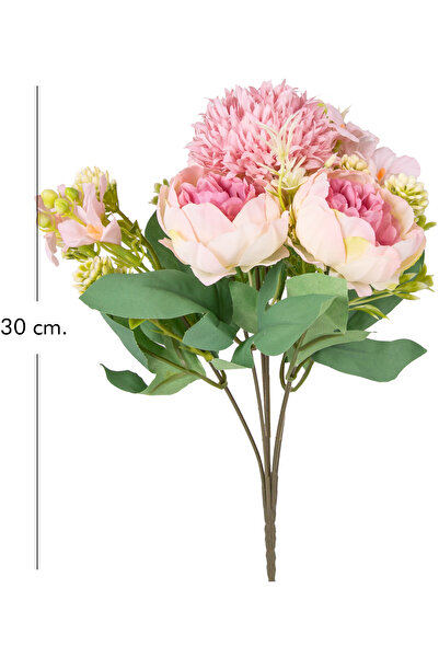 Herdekora Yapay Çiçek Şakayık Buket 6 Dal Pembe 30 Cm.