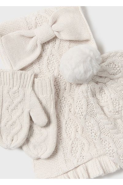 MAYORAL Gloves Set for Baby Girl - Scarf Beanie Set