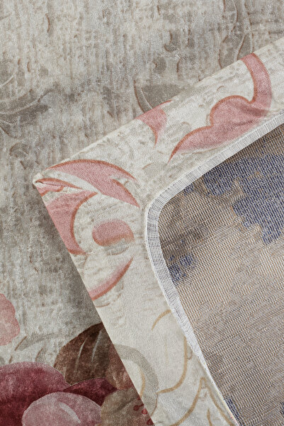 RENKLİBUTİK Modern Patterned Velvet Carpet Cover - Elastic and Non-Slip, Washable, 6 M2