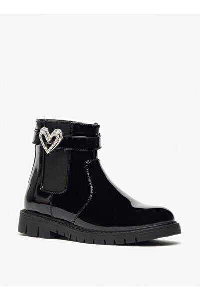 Flora Bella by Shoexpress Flora Bella Heart Accent High Cut Boots with Zip Cl...