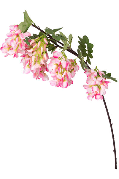 Herdekora Yapay Çiçek Pembe-Beyaz Salkım Visterya 90 Cm.