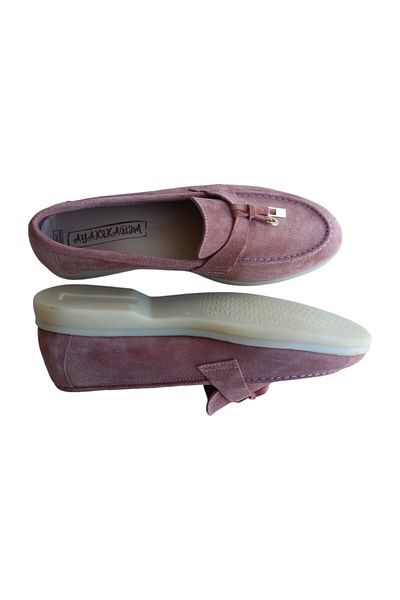 aayak&kabımofficial Powder Suede Genuine Leather Casual Women's Shoes