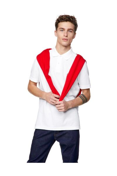 United Colors of Benetton Ανδρικό μπλουζάκι πόλο κανονική εφαρμογή - 312013089 J3179-101