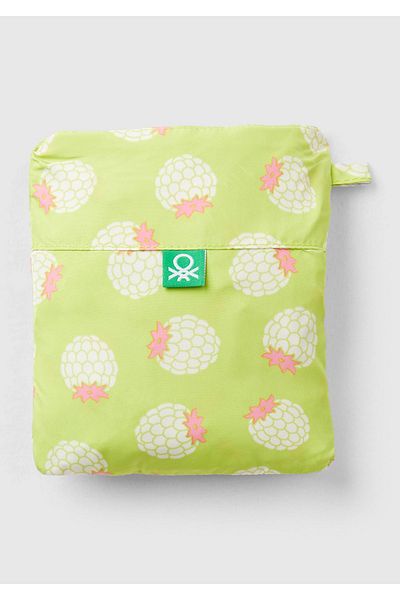 United Colors of Benetton Boys Neon Green All Patterned Pocket Detailed Drawstring Waist Short Swim Shorts
