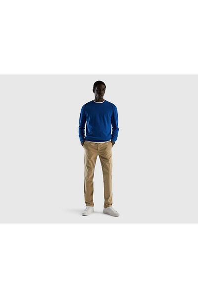 United Colors of Benetton Ανδρική Slim Fit Stone Color Chino