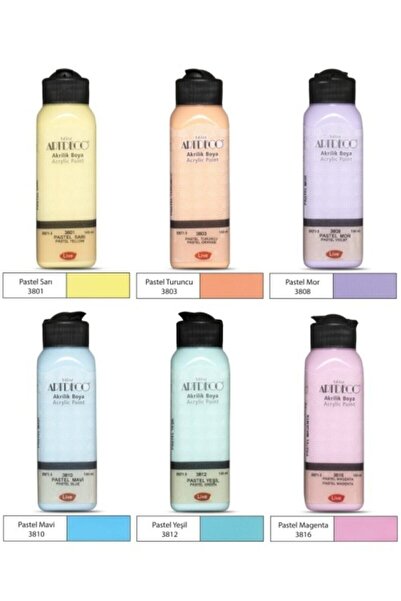 Artdeco Akrilik Boya 6x140 ml. Pastel Renkler