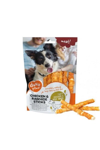Duvo Meat! Chicken & Rawhide Sticks Dog Treats Small, 400g