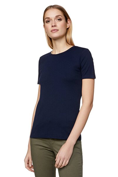 United Colors of Benetton Tricou basic pentru femei cu guler rotund - 312013 GA2E16A0-016