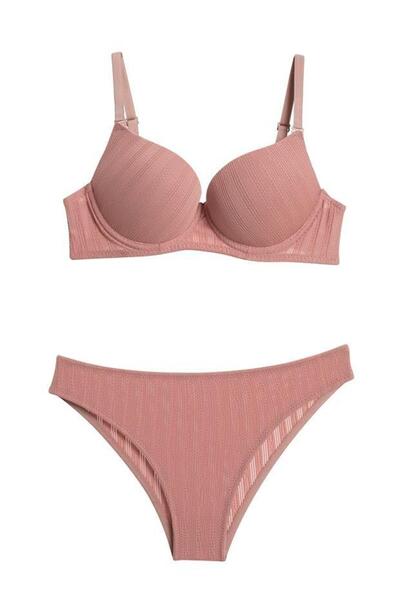 Cansoy Σετ σουτιέν με μοτίβο σε σχήμα περιστροφής