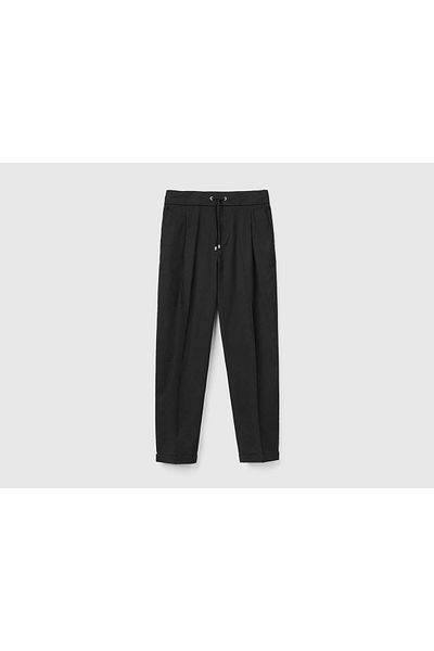 United Colors of Benetton Kadın Siyah Jogger Pantolon