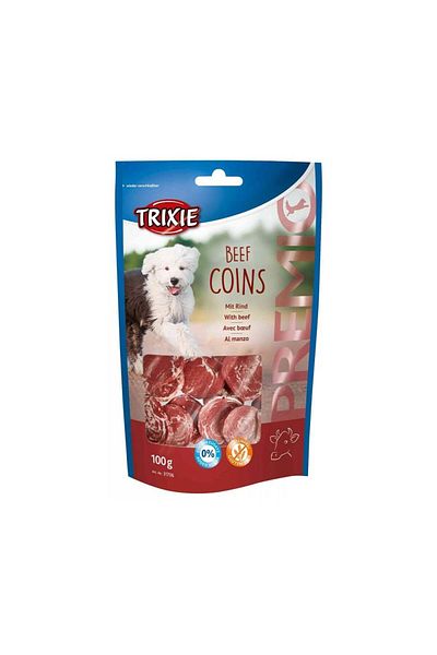 Trixie Premio Coin Shape Dog Treats with Beef - gluten free & no added sugar