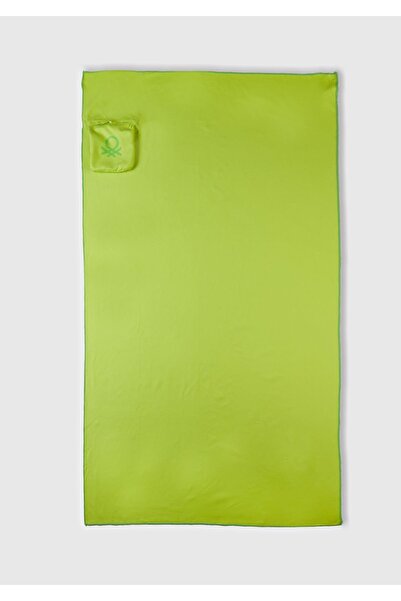 United Colors of Benetton Neon Green Men's Sea Towel - Single Color Logo Printed Bag