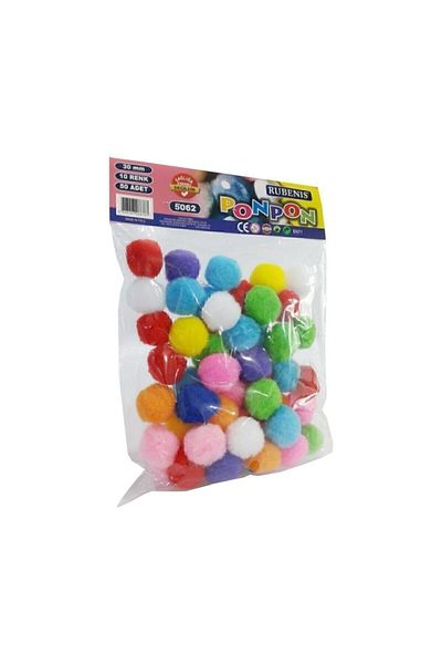 Rubenis Μίγμα 50 τεμαχίων 10 χρωμάτων 30 mm Pompom