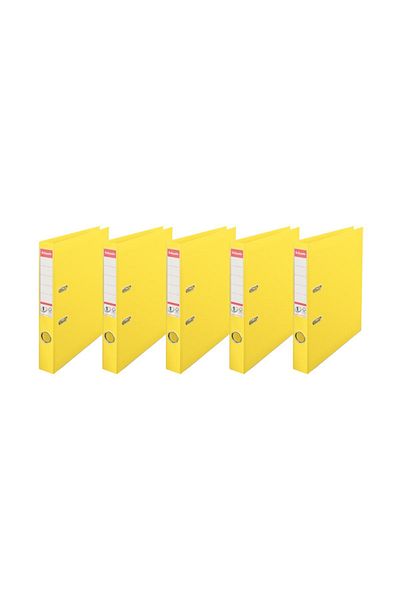 Esselte Narrow Plastic Folder (9945) Yellow 5 Pack
