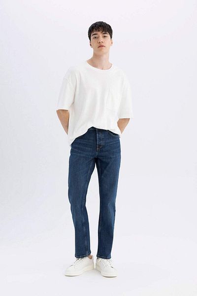 DeFacto X Wiser Wash Sergio Regular Fit Regular Fit Κανονική εφαρμογή κανονική γραμμή μέσης τζιν παντελόνι Y9632az23sp