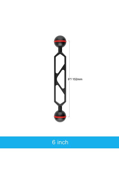 Choice Diving Light Double Arm System Connector Dual 1 inch Ball Head Extension for Camera Tray Video Fl...