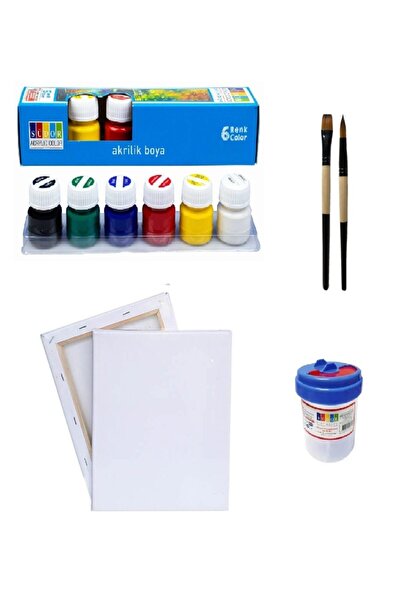 Südor Kırtasiye ve Oyuncak Dünyası Tuval Akrilik Boya Seti 25x35