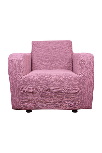 elyar Düz Desen Jakarlı Tekli Koltuk Örtüsü Koltuk Kılıfı Streç Lastikli Esnek