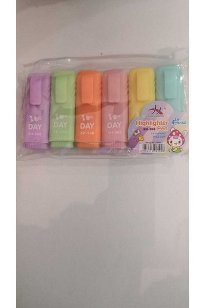 Pinco Mini Highlighter Pen 6 Colors Pastel Colors