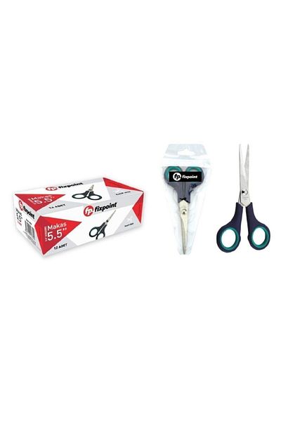 FixPoint 139mm 14 Cm Medium Size Stainless Steel Textile Scissors - Multi-Purpose Office Scissors