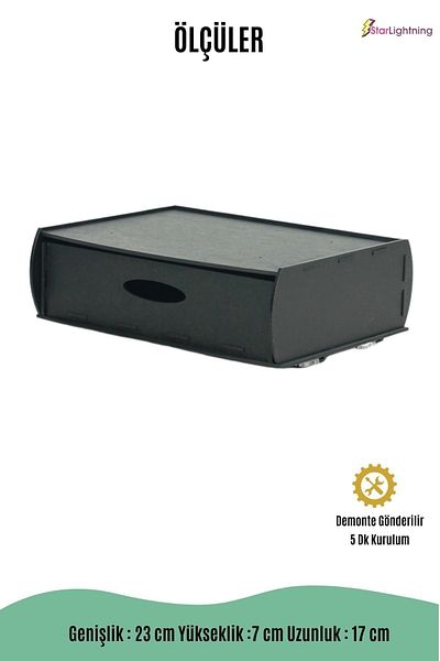 StarLightning Μαύρο κρυφό συρτάρι Organizer - Δοχείο αποθήκευσης κάτω από το τραπέζι Μοντέλο 2