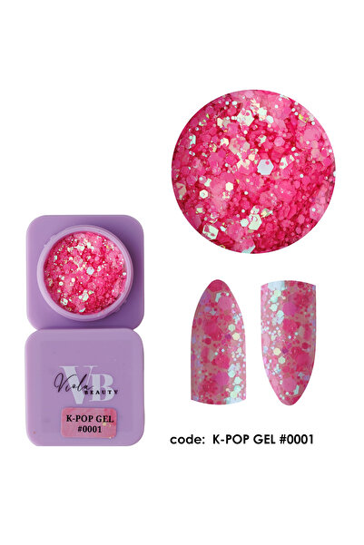 VIOLA BEAUTY K-POP JEL Oje 6 GR- GLITTER SERİSİ Pembe TPO-FREE