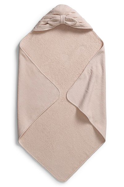 Alpar Tekstil 100% Cotton Soft Girl-Boy Baby Bath Swaddle Towel - Ribbon / Powder