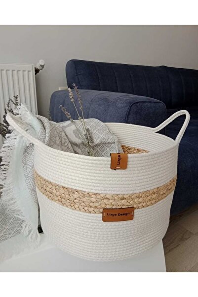 Lizge Home Bag Tv Battaniyesi Sepeti (ÇAPI:32CM YÜKSEKLİK:20CM)