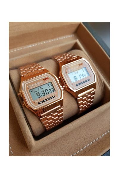 Leerybee Rose Gold Color Water Resistant Digital Lover Watches