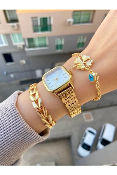 Leerybee Gold Color Stone Women's Wristwatch (bracelet is not included)