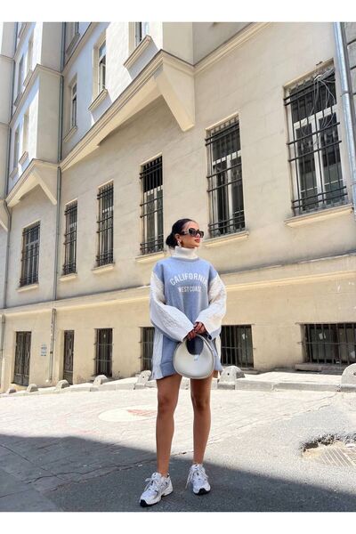 LB Laluna Butik Női kötöttáru pulóver részletes gyapjú pulóver belül