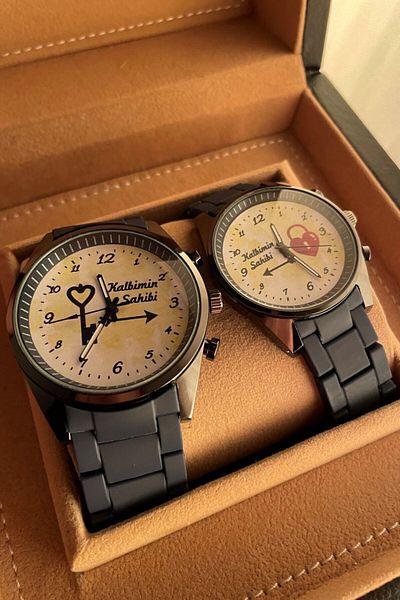 Leerybee The Owner of My Heart Patterned Lover Watches Couple Combination