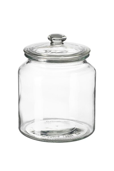 IKEA Saydam Cam 1,9 Lt Kapaklı Cam Kavanoz Yükseklik: 18 Cm Çap: 15 Cm Contalı