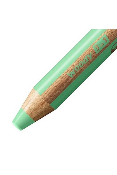 Stabilo Woody 3 In1 (Candle Paint+water Paint+ Dry Paint) 6 Pastel Colors + Pencil Sharpener
