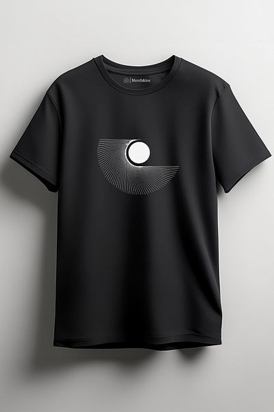 SM Satranç Medya Μπλουζάκι Unisex - Μισόσφαιρα Σκιά Μπροστά Τυπωμένο