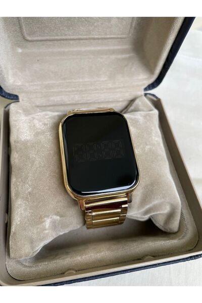 Leerybee Gold Çelik Dokunmatik Vintage Unisex Kol Saati