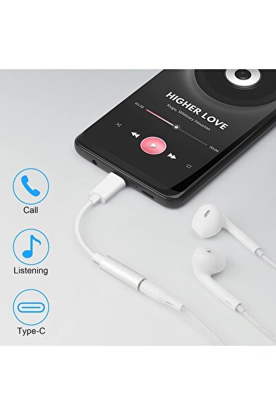 Genel Markalar Type-C USB Tip C - 3,5 mm Kulaklık Jakı Adaptörü - Aux Ses Don...