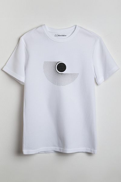 SM Satranç Medya Μπλουζάκι Unisex - Μισόσφαιρα Σκιά Μπροστά Τυπωμένο