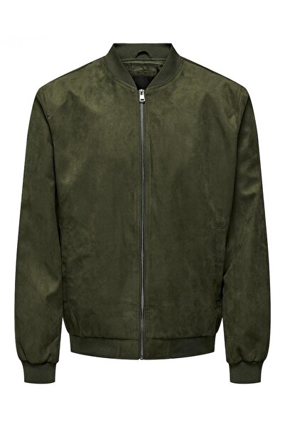 Only & Sons FAKE SUEDE BOMBER OTW Olive Night