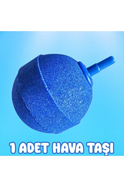 Genel Markalar Hava Taşı / 1 Adet / Mavi Yuvarlak Hava Taşı / Akvaryum Hava Taşı