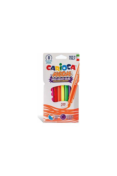 Carioca Carioca Set of 8 Neon Washable Felt Tip Pens - 42785