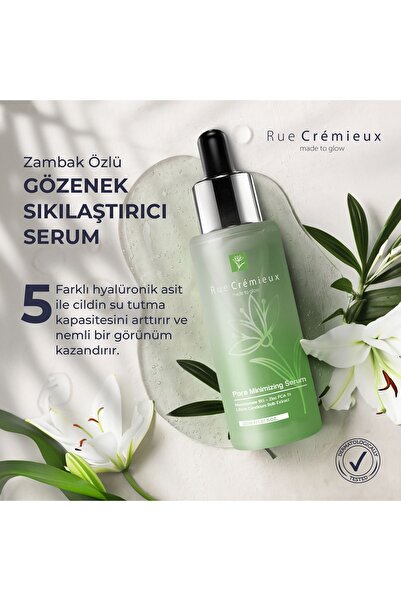 Rue Cremieux Gözenek Sıkılaştırıcı Zambak Özlü Cilt Bakım Serumu 30ml - (NİACİNAMİDE %10 ZİNC PCA %1) - Tk