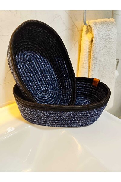 JÜTEX HOME Πολυτελές καλάθι με μοτίβο από άχυρο γιούτα, οργανωτής εσωτερικού ...