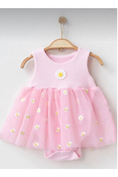 Sparrow Laurel فستان توتو للفتيات الصغيرات بنمط ديزي - بدلة بادي (6-18 شهرًا)