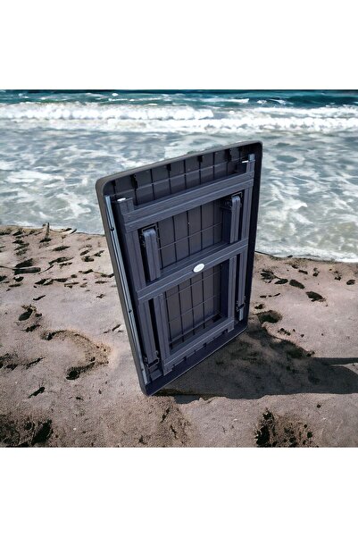 Genel Markalar 55*80 Büyük Boy Çelik Destekli Katlanır Piknik & Kamp Sehpası Bahçe Balkon Sehpası Leptop Masa