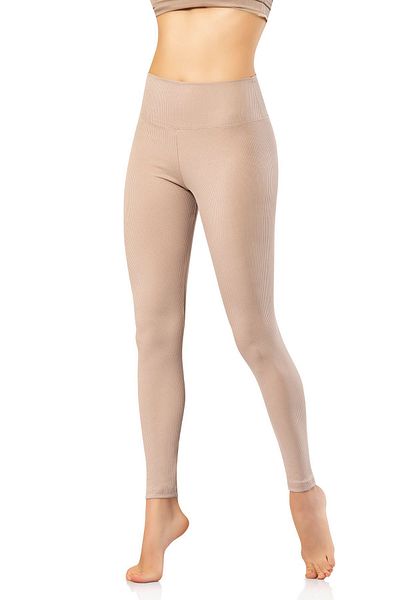 KOTA Stone Gray High Waist Ribbed Leggings - Diver Fabric 411